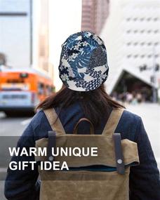 img 1 attached to 🧢 Printed Lined Knit Beanie Hats for Men and Women - Warm Winter Hats in Merino Wool by CORNER RUNNER