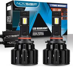 img 4 attached to NOVSIGHT 9005 HB3 Automotive Headlight Bulbs - 100W 20000lumens 🚘 6000K White LED Headlight Bulbs Conversion Kit - Built-in Decoding Drive, Anti-flashing