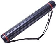 📦 large expandable blueprint carrying tube - waterproof telescoping storage for posters, artwork, and documents - black design with adjustable shoulder strap logo