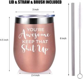 img 1 attached to 🍷 SEO-Optimized Coolife Wine Tumbler - Ideal Thank You Gifts for Women, Friends, Coworkers - Funny & Thoughtful Christmas, Birthday, and Friendship Presents for Women, Daughters, Sisters, and Employees