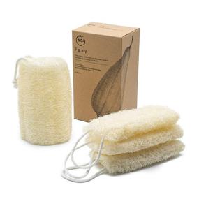 img 3 attached to 🧽 FAAY 4 Pcs Premium Natural Exfoliating Loofah Sponge: Revitalize Your Skin with Eco-friendly Unbleached Luffa Body Scrubber for Men and Women. Paraben Free Bath Sponge, Shower Loofah - 6-inch Rejuvenating Spa Experience!