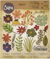 🌸 sizzix thinlits die set 17pk - funky floral #1: enhance your crafts with stylish precision cuts! logo