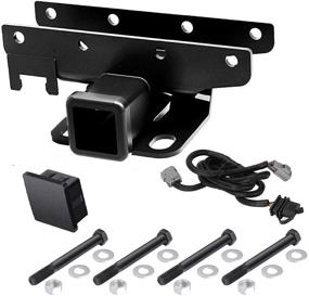 img 4 attached to Miady 2 Inch Receiver Hitch Kit with Wiring Harness and Hitch Cover for 2007-2018 Jeep Wrangler JK 2 Door and 4 Door (Excludes JL Models)