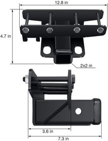 img 3 attached to Miady 2 Inch Receiver Hitch Kit with Wiring Harness and Hitch Cover for 2007-2018 Jeep Wrangler JK 2 Door and 4 Door (Excludes JL Models)