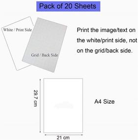 img 2 attached to 👕 A4 Size Printable Heat Transfer Vinyl Paper: High-Quality Inkjet Printer Compatible, Ideal for Iron-On Light T-Shirt Fabric HTV Transfers - 20 Sheets