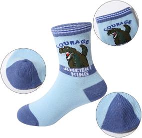 img 1 attached to 🦕 Dino-mite Boys' Cotton Socks: Stretchy Dinosaur-themed Boys' Clothing