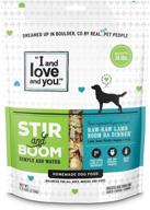 🐶 i and love and you stir & boom freeze dried raw dog food: dehydrated topper for large and small dogs - cage free, free range - variety of flavors! logo