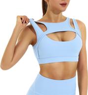 🏋️ jkboo women's sports bra - cutout crop top with removable padded cups, ideal for yoga, training, and active lifestyle логотип