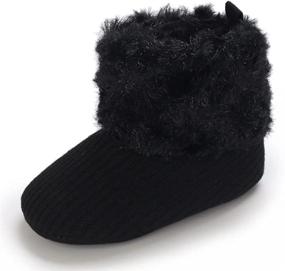 img 1 attached to 👶 Jonbaem Новорожденные тоддлерские мальчики Fleece Booties.