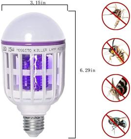 img 3 attached to Powerful 2 Pack Bug Zapper Light Bulbs - Achieve Mosquito-free Indoor & Patio Bliss with UV LED Bulbs