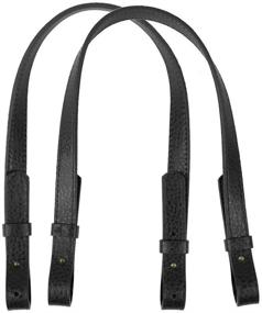 img 4 attached to 👜 Upgrade Your Handbag with HinLot Pack of 2 Adjustable Shoulder Bag Straps – Classic PU Leather Replacement in Sleek Black