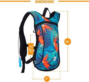 img 2 attached to 🎒 Rave Hydration Backpack with 2L Bladder - Eco-friendly Recycled Polyester for Women and Men