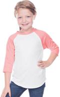 комфортные и стильные топы и блузки kavio toddlers jersey contrast raglan для девочек, предназначенные для повседневной носки. логотип