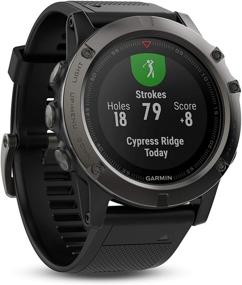 img 1 attached to 📟 Garmin fēnix 5X: Premium Multisport GPS Smartwatch with Topo U.S. Mapping - Slate Gray (Renewed)