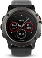 📟 garmin fēnix 5x: premium multisport gps smartwatch with topo u.s. mapping - slate gray (renewed) logo