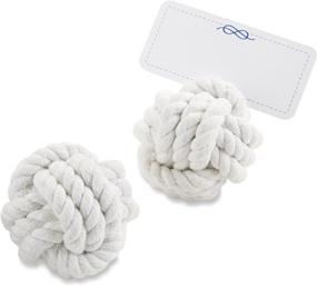 img 2 attached to 📸 Pack of 6 Nautical Cotton Rope Place Card Holders by Kate Aspen - Wedding Decorations, Party Favors, Photo Holders