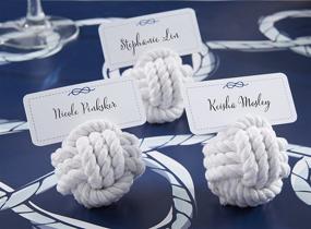 img 1 attached to 📸 Pack of 6 Nautical Cotton Rope Place Card Holders by Kate Aspen - Wedding Decorations, Party Favors, Photo Holders