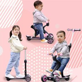 img 3 attached to 🛴 Forc 3-Wheeled Scooter 3 in 1 for Kids - Adjustable Height, Extra-Wide Deck, Back Wheel Brake - Kids and Toddler Scooter for Boys and Girls (Ages 3-9 Years)