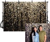 magnetic gold and black bokeh spots prom homecoming backdrop: stunning vintage glitter dot studio 📸 props for unforgettable birthday parties, photo booth shoots, dance events, weddings - iconic 7x5ft photography background banner! logo