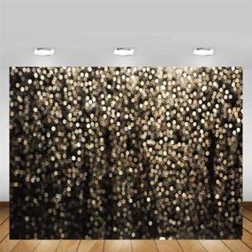 img 3 attached to Magnetic Gold and Black Bokeh Spots Prom Homecoming Backdrop: Stunning Vintage Glitter Dot Studio 📸 Props for Unforgettable Birthday Parties, Photo Booth Shoots, Dance Events, Weddings - Iconic 7x5ft Photography Background Banner!