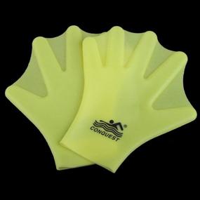 img 2 attached to OMDD Silicone Webbed Swimming Training Sports & Fitness