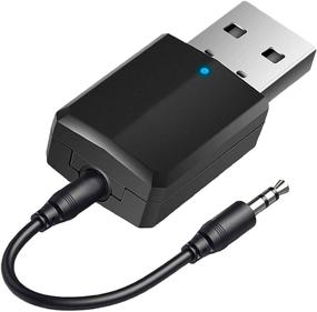 img 4 attached to 🔌 iSbeller USB Bluetooth передатчик-приемник 2 в 1: потоковое беспроводное аудио для телевизора, ПК, наушников, домашнего стерео и автомобиля с 3,5 мм AUX