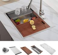 🚰 hercate 33&#34; x 22&#34; stainless steel drop in kitchen sink with workstation - complete with all accessories logo