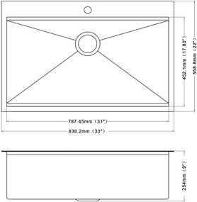 img 1 attached to 🚰 HERCATE 33&#34; x 22&#34; Stainless Steel Drop in Kitchen Sink with Workstation - Complete with All Accessories