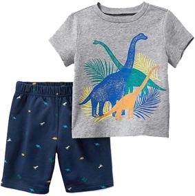 img 4 attached to 👕 BTGIXSF Little Boys' Clothing Outfits: Stylish T-Shirt Sets for Trendy Kids