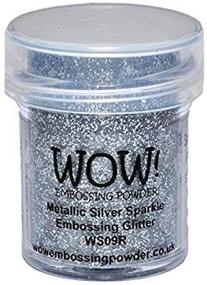 img 1 attached to ✨ Пудра для тиснения Metallic Silver Sparkle Wow объемом 15 мл