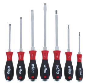 img 1 attached to Wiha 53097 Screwdriver Set: Heavy-Duty 7 Piece Phillips and Slotted Screwdrivers