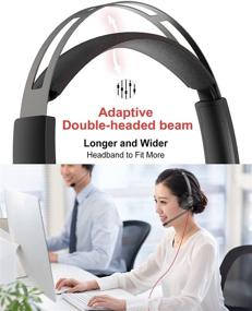 img 3 attached to 🎧 BINNUNE USB Headset with Microphone: Enhanced Audio for Zoom Conference Calls & Call Centers | Wired Headphones for PC/Laptop with Noise Cancelling Boom Mic
