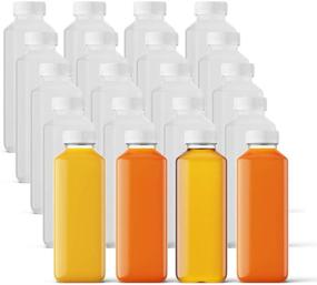 img 4 attached to 12oz 20 Pack of BPA-Free Plastic Juice Bottles with Caps - Clear, Reusable Containers for Drinks, Smoothies, and Juicing - Smart Solutions