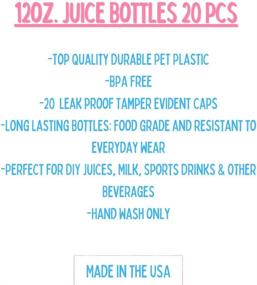 img 2 attached to 12oz 20 Pack of BPA-Free Plastic Juice Bottles with Caps - Clear, Reusable Containers for Drinks, Smoothies, and Juicing - Smart Solutions