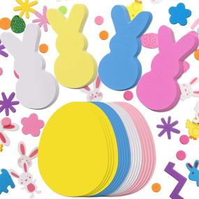 img 1 attached to 🐰 Easter Foam Craft Sticker Shapes - 489 Self-Adhesive Easter Egg Stickers in Multi-Colors | Perfect for Easter Day Party DIY Crafts and Home Decoration