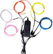 🎃 51 metre lychee neon light el wire with battery pack - perfect for parties, halloween decoration (various colors) logo