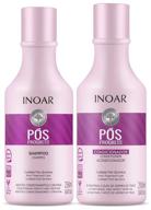 🔥 inoar professional pos progress shampoo & conditioner kit: prolong keratin treatment effectiveness (8.45oz / 250ml) logo