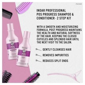 img 1 attached to 🔥 INOAR PROFESSIONAL POS Progress Shampoo & Conditioner Kit: Prolong Keratin Treatment Effectiveness (8.45oz / 250ml)