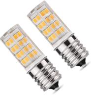 🔆 e17 led bulb for microwave oven and kitchen appliance light, 4w (40w halogen equivalent), warm white 3000k, dimmable - pack of 2, with e17 indicator intermediate base logo