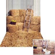 🌾 huayi 5x10ft farm haystack backdrop in yellow for fall photography - barn background photo booth props kp-006 logo