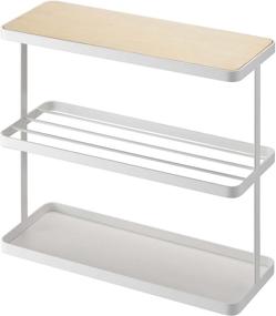 img 2 attached to 🏠 Yamazaki Home End Storage Side Table in White - One Size, Stylish and Practical