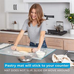img 1 attached to 🥐 Extra Large Silicone Pastry Mat for Rolling Dough - Non Slip XXL Size (23.5'' x 31.5'') - Dough Mat with Measurements - Nonstick Fondant Mat - Ideal for Baking - Rolling Mat for Dough
