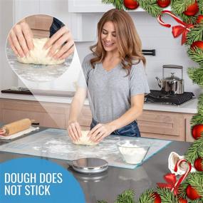 img 3 attached to 🥐 Extra Large Silicone Pastry Mat for Rolling Dough - Non Slip XXL Size (23.5'' x 31.5'') - Dough Mat with Measurements - Nonstick Fondant Mat - Ideal for Baking - Rolling Mat for Dough
