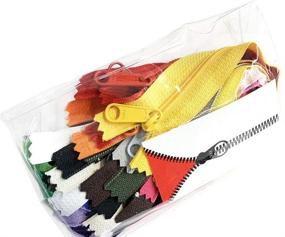 img 1 attached to 🎒 Pack of 20 YKK Number 4.5 Coil Handbag Zippers - Assorted Colors, Long Pull, 22 inches - Made in USA with Vinyl Bag