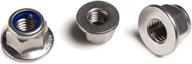 🔒 premium quality fullerkreg (pack of 20) m6 x 1.0 a2 stainless steel din 6926 hex flange nylon insert lock nuts, 18-8 stainless steel 304, bright finish - strong & durable fasteners logo