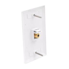 img 2 attached to 📺 High-Performance 3GHz VCE Coaxial Wall Plate with Gold-Plated F Type RG6 Keystone Jack Insert – Ideal for Coaxial Cable Connections