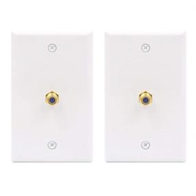 img 4 attached to 📺 High-Performance 3GHz VCE Coaxial Wall Plate with Gold-Plated F Type RG6 Keystone Jack Insert – Ideal for Coaxial Cable Connections