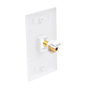 img 1 attached to 📺 High-Performance 3GHz VCE Coaxial Wall Plate with Gold-Plated F Type RG6 Keystone Jack Insert – Ideal for Coaxial Cable Connections