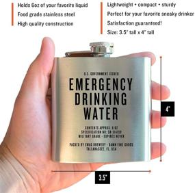 img 1 attached to 🥃 Unbreakable Stainless Whiskey Military Flask for Emergency Drinking