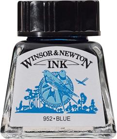 img 4 attached to 💙 Ярко-голубая бутылка с чернилами для рисования Winsor & Newton - объем 14 мл